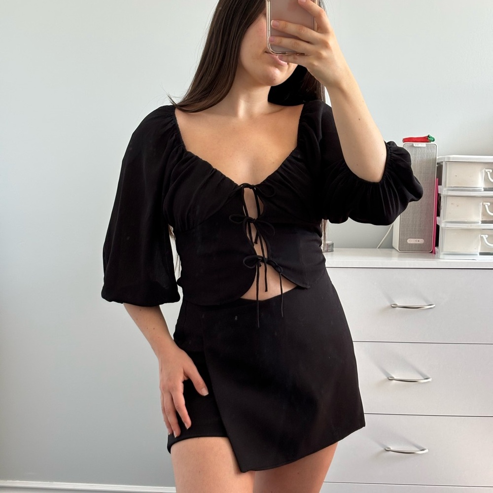 Favlux | Tie front blouse